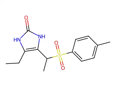 4-ethyl-5-{1-[(4-methylphenyl)sulfonyl]ethyl}-1,3-dihydro-2H-imidazol-2-one structure