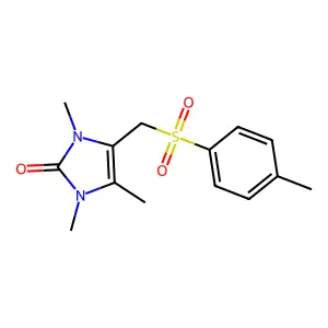 1,3,4-trimethyl-5-{[(4-methylphenyl)sulfonyl]methyl}-1,3-dihydro-2H-imidazol-2-one structure