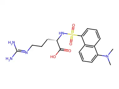 N2-[[5-(dimethylamino)-1-naphthyl]sulphonyl]-L-arginine structure