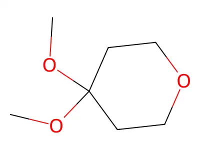 4,4-Dimethoxy-tetrahydro-4-H-pyran structure