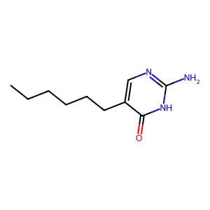 4(1H)-Pyrimidinone, 2-amino-5-hexyl- structure