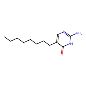 4(1H)-Pyrimidinone, 2-amino-5-octyl- structure