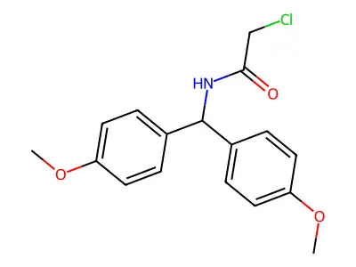 N-[bis(4-methoxyphenyl)methyl]-2-chloroacetamide structure