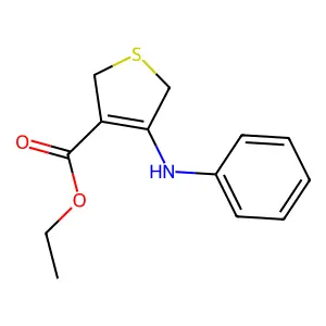 Ethyl 4-anilino-2,5-dihydrothiophene-3-carboxylate structure