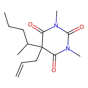 Barbituric acid, 5-allyl-1,3-dimethyl-5-(1-methylbutyl)- structure