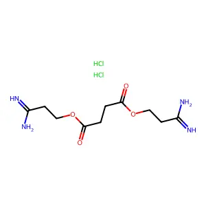 Succinic acid, diester with hydracrylamidine, dihydrochloride structure