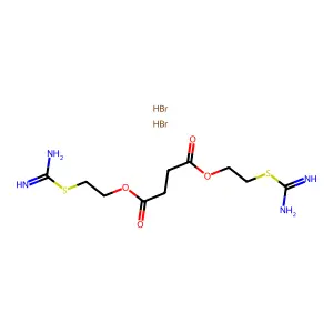 Succinic acid, diester with 2-(2-hydroxyethyl)-2-thiopseudourea, dihydrobromide structure