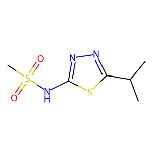 N-(5-isopropyl-1,3,4-thiadiazol-2-yl)methanesulfonamide structure