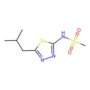N-(5-isobutyl-1,3,4-thiadiazol-2-yl)methanesulfonamide structure
