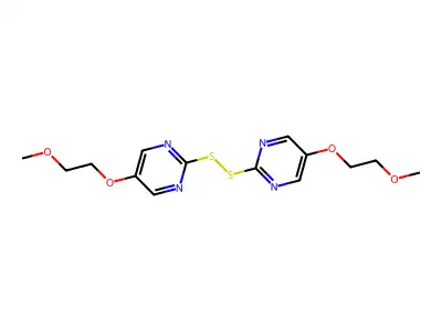 Bis(5-(2-methoxyethoxy)-2-pyrimidinyl) disulfide structure