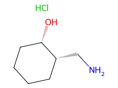 (1S,2S)-2-(aminomethyl)cyclohexan-1-ol, chloride structure