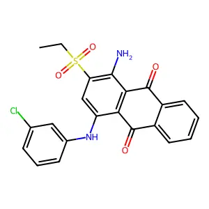 1-Amino-4-((3-chlorophenyl)amino)-2-(ethylsulphonyl)anthraquinone structure