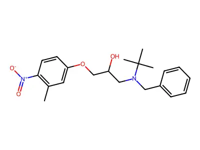 1-[Benzyl(tert-butyl)amino]-3-(3-methyl-4-nitrophenoxy)propan-2-ol structure