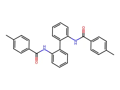 4-methyl-N-[2-[2-[(4-methylbenzoyl)amino]phenyl]phenyl]benzamide structure