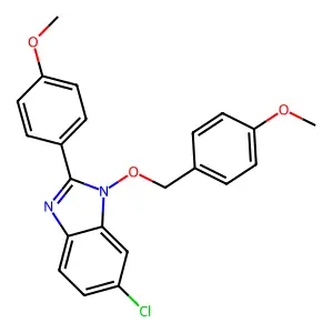 6-Chloro-2-(4-methoxyphenyl)-1-[(4-methoxyphenyl)methoxy]benzimidazole structure