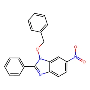 1-(benzyloxy)-6-nitro-2-phenyl-1H-1,3-benzimidazole structure
