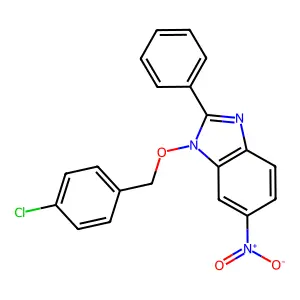 1-[(4-chlorobenzyl)oxy]-6-nitro-2-phenyl-1H-1,3-benzimidazole structure