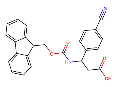 3-(4-cyanophenyl)-3-(9H-fluoren-9-ylmethoxycarbonylamino)propanoic Acid structure