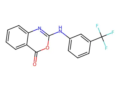 2-[3-(trifluoromethyl)anilino]-4H-3,1-benzoxazin-4-one structure