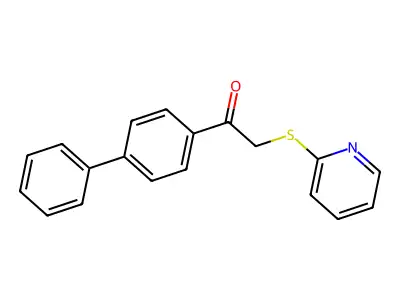 Ethanone, 1-(1,1'-biphenyl-4-yl)-2-(2-pyridylthio)- structure
