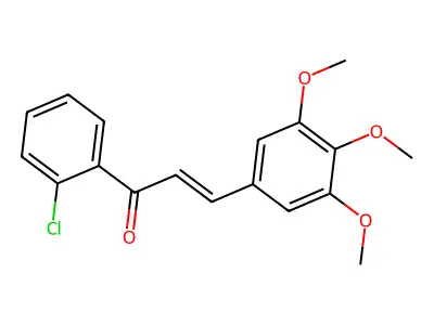 1-(2-chlorophenyl)-3-(3,4,5-trimethoxyphenyl)prop-2-en-1-one structure
