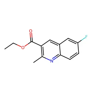 Ethyl 6-fluoro-2-methyl-3-quinolinecarboxylate structure
