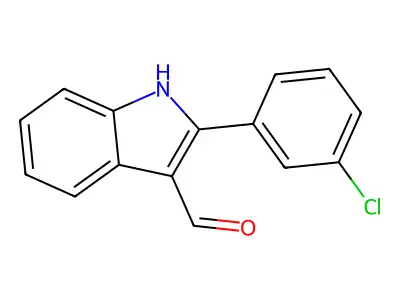 2-(3-chlorophenyl)-1H-indole-3-carbaldehyde structure