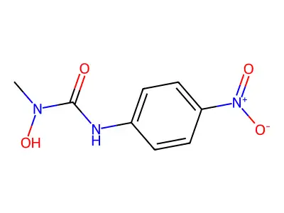 N-hydroxy-N-methyl-N'-(4-nitrophenyl)urea structure