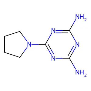 s-Triazine, 2,4-diamino-6-(1-pyrrolidinyl)- structure