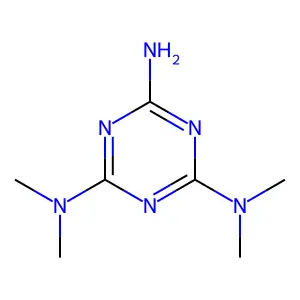 2-Amino-4,6-bis(dimethylamino)-1,3,5-triazine structure