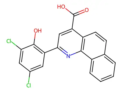 2-(3,5-Dichloro-2-hydroxyphenyl)-benzo[h]quinoline-4-carboxylic Acid structure
