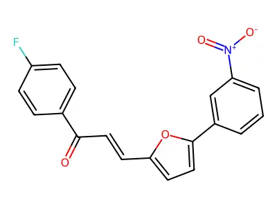 1-(4-Fluorophenyl)-3-[5-(3-nitrophenyl)furan-2-yl]prop-2-en-1-one structure