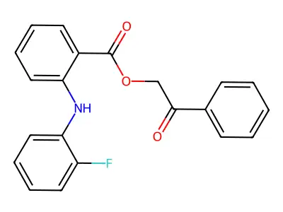 2-Oxo-2-phenylethyl 2-[(2-fluorophenyl)amino]benzoate structure