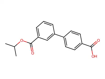 Biphenyl-3,4'-dicarboxylic acid 3-isopropyl ester structure