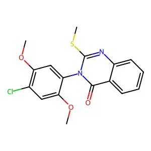 3-(4-Chloro-2,5-dimethoxyphenyl)-2-(methylsulfanyl)-3,4-dihydroquinazolin-4-one structure