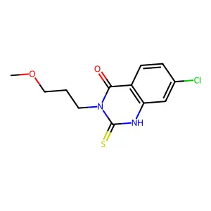 7-Chloro-3-(3-methoxypropyl)-2-sulfanyl-3,4-dihydroquinazolin-4-one structure
