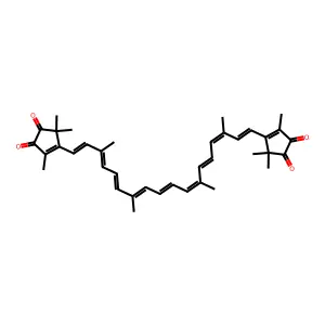 3,5,5-trimethyl-4-[3,7,12,16-tetramethyl-18-(2,5,5-trimethyl-3,4-dioxocyclopenten-1-yl)octadeca-1,3,5,7,9,11,13,15,17-nonaenyl]cyclopent-3-ene-1,2-dione structure