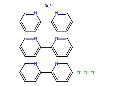 Tris(bipyridyl)ruthenium(3+) structure