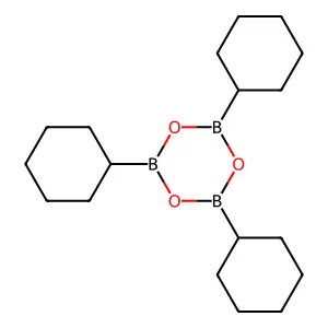 Boroxin, tricyclohexyl- structure