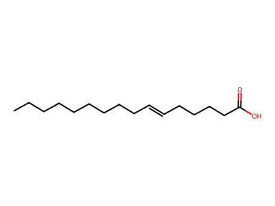trans-6-Hexadecenoic acid structure