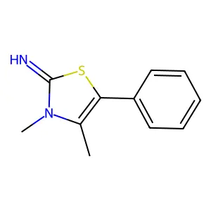 3,4-Dimethyl-5-phenyl-2(3H)-thiazolimine structure