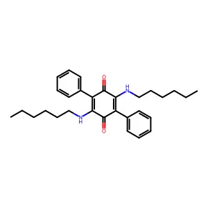 2,5-Dihydroxy-3,6-dioxocyclohexa-1,4-diene-1,4-diyl bis(4-methylpentanoate) structure
