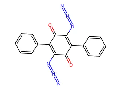 2,5-Diazido-3,6-diphenylcyclohexa-2,5-diene-1,4-dione structure