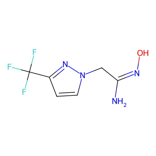 (E)-N'-Hydroxy-2-(3-(trifluoromethyl)-1H-pyrazol-1-YL)acetimidamide structure