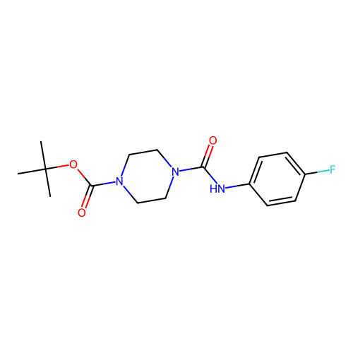 1-tert-Butoxycarbonyl-4-(4-fluorophenylcarbamoyl)-piperazine structure