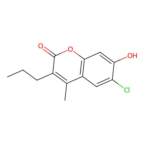 6-Chloro-7-hydroxy-4-methyl-3-propyl-2H-chromen-2-one structure