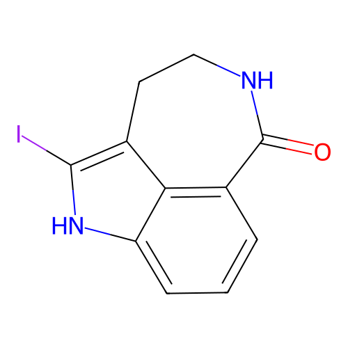 2-Iodo-1,3,4,5-tetrahydro-azepino[5,4,3-cd]indol-6-one structure