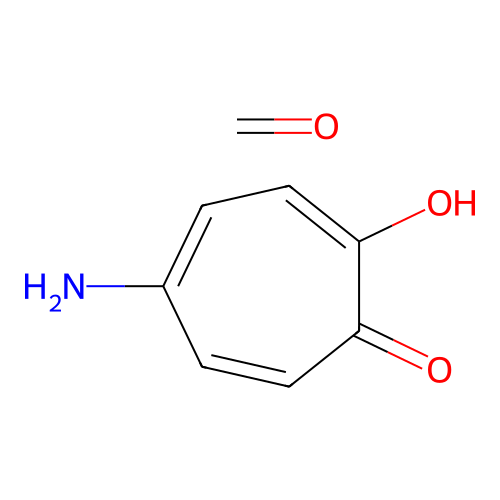 5-Amino-2-hydroxycyclohepta-2,4,6-trien-1-one;formaldehyde structure