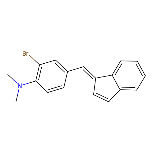 2-Bromo-4-(1H-inden-1-ylidenemethyl)-N,N-dimethylaniline structure