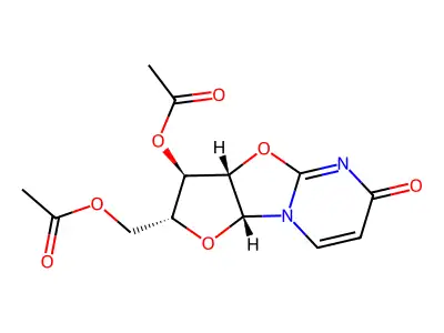 3',5'-Diacetyl-O2,2'-anhydrouridine structure